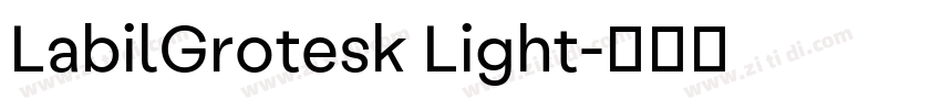 LabilGrotesk Light字体转换